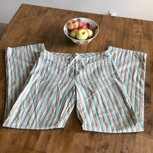 Sundance Size Small Striped 100% Cotton Pant
